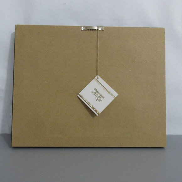 Victorian Christmas VTG Postcard Framed Wall Decor 8.5"x10.5" Santa Claus Tinsel - Picture 6 of 6